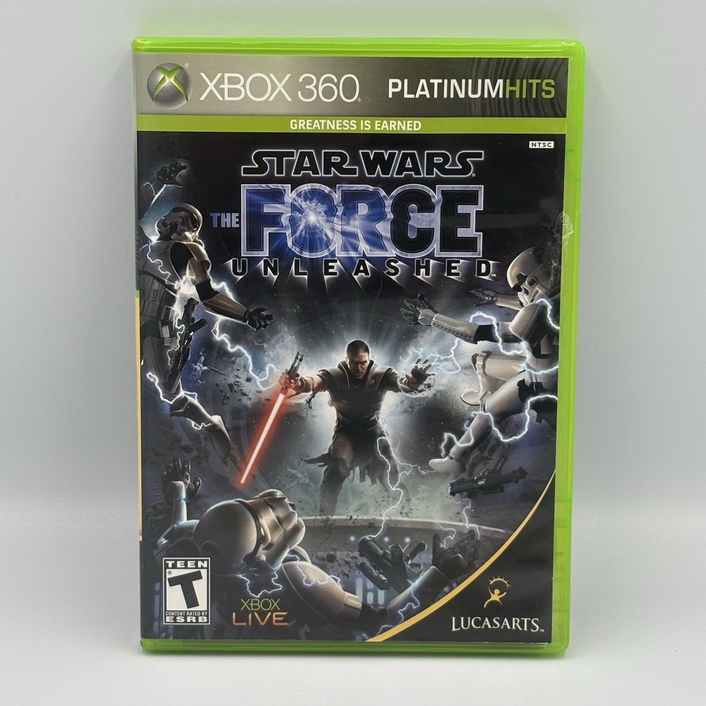 Star‎ Wars The Force Unleashed Platinum Hits Complete Microsoft Xbox 360 CIB
